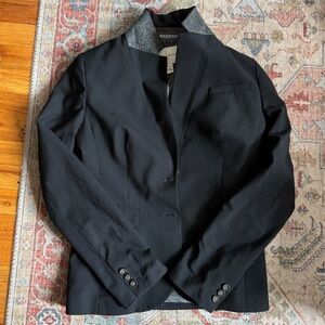 BLACK BANANA REPUBLIC WOOL TWO BUTTON BUSINESS PROFESSIONAL SUIT JACKET 6